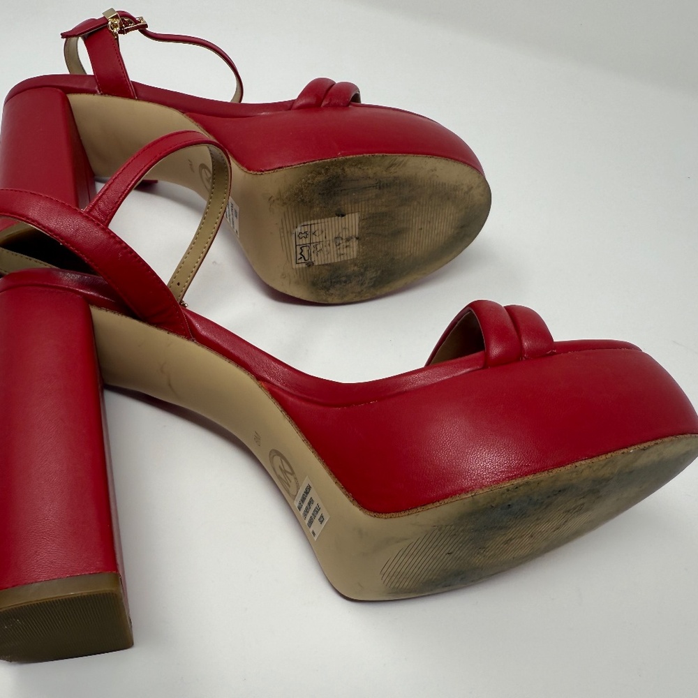 Michael Kors red leather platform heel - Picture 5 of 7